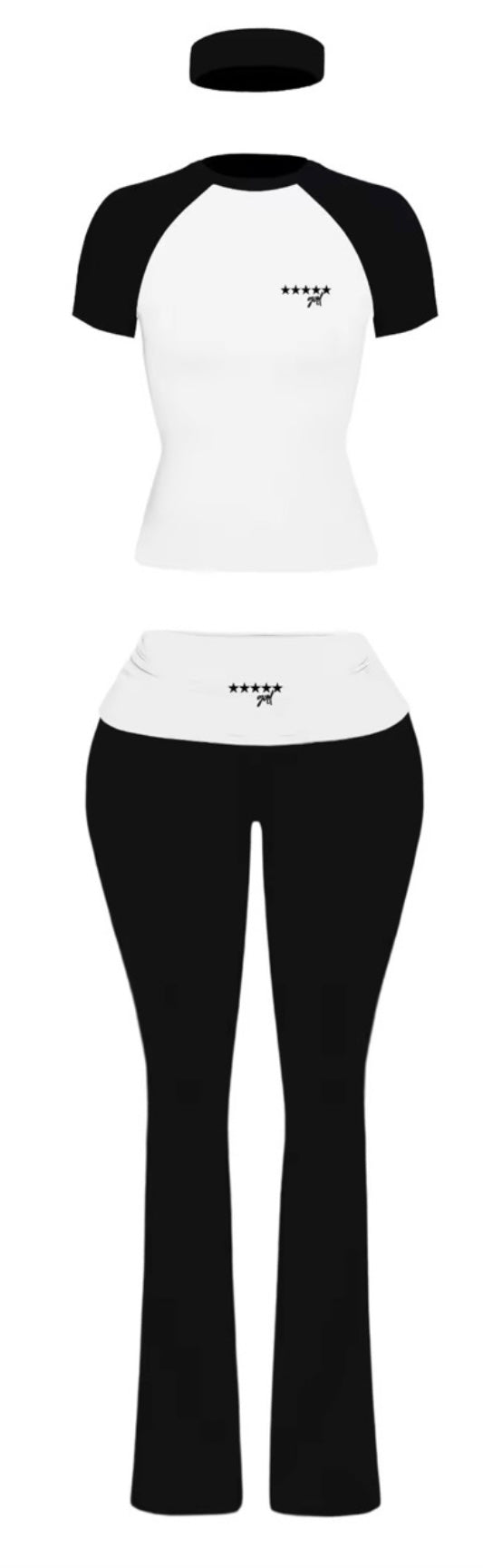 3 Piece 5 Star Baddie Set